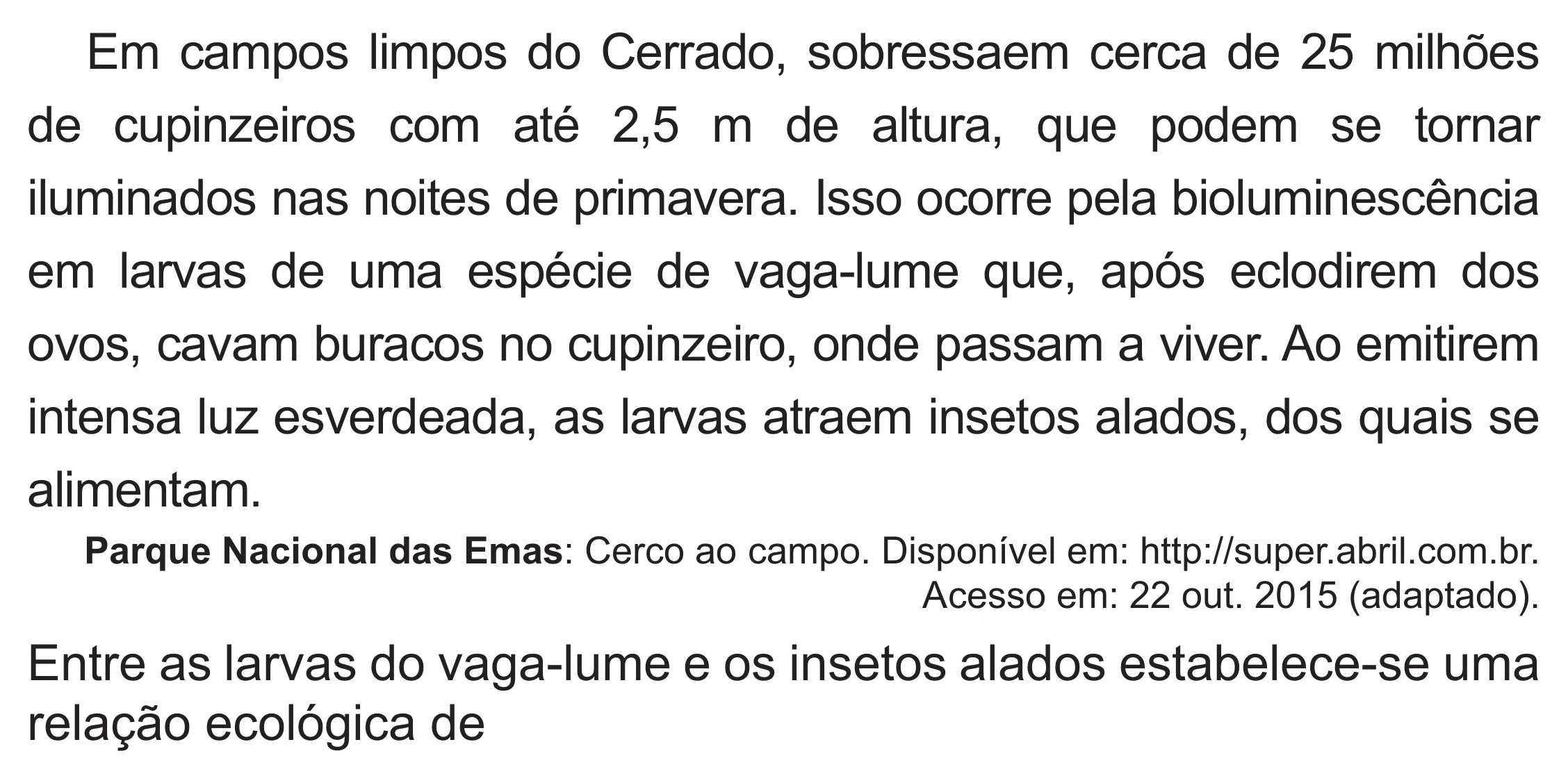 Enunciado original completo da questão 107 do ENEM 2021 - 2º Dia – Caderno 5 – Amarelo (Superampliada) – Reaplicação/PPL/Segunda Oportunidade, página 15.