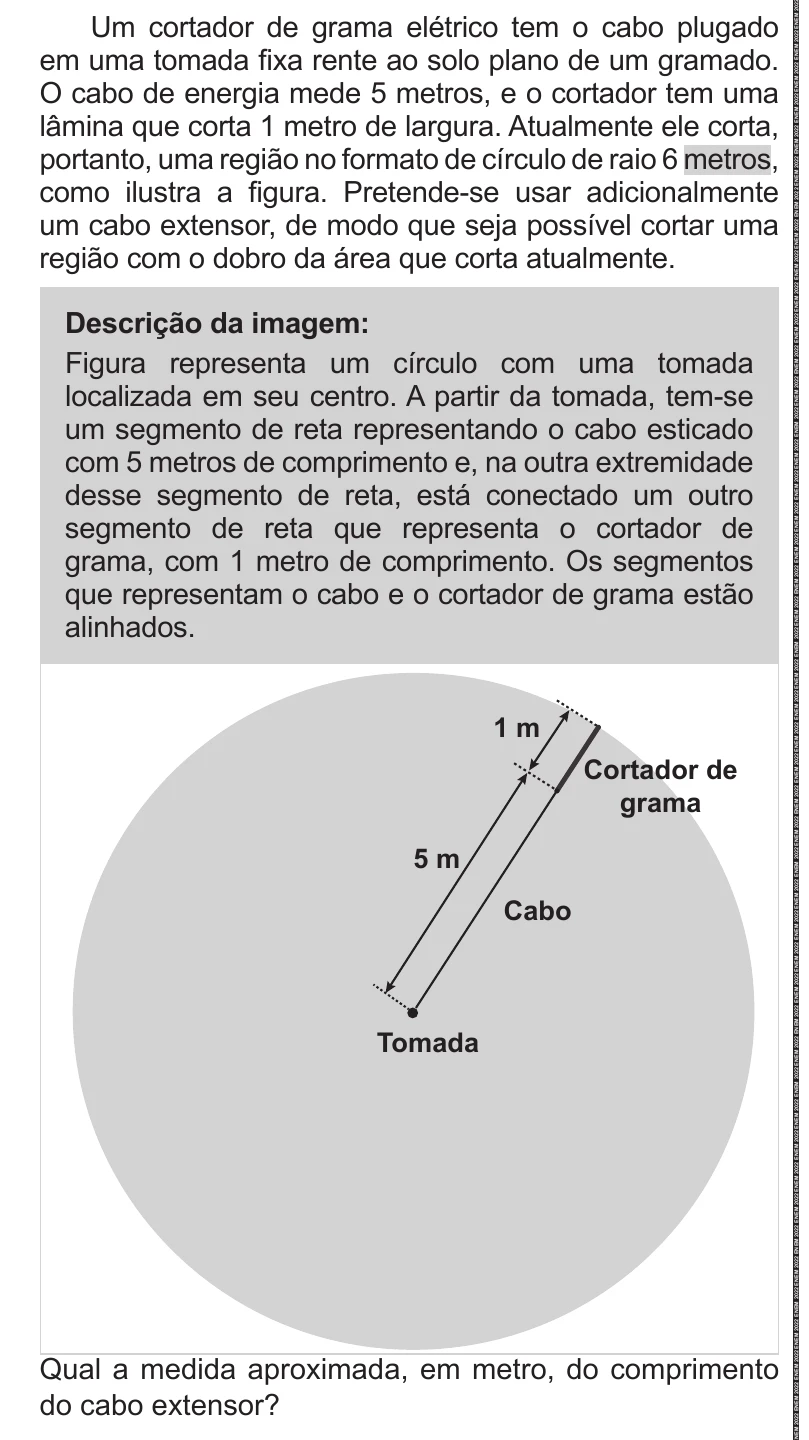 Enunciado original completo da questão 137 do ENEM 2022 - 2º Dia – Caderno 11 – Laranja (braile e ledor) – Reaplicação/PPL, página 20.