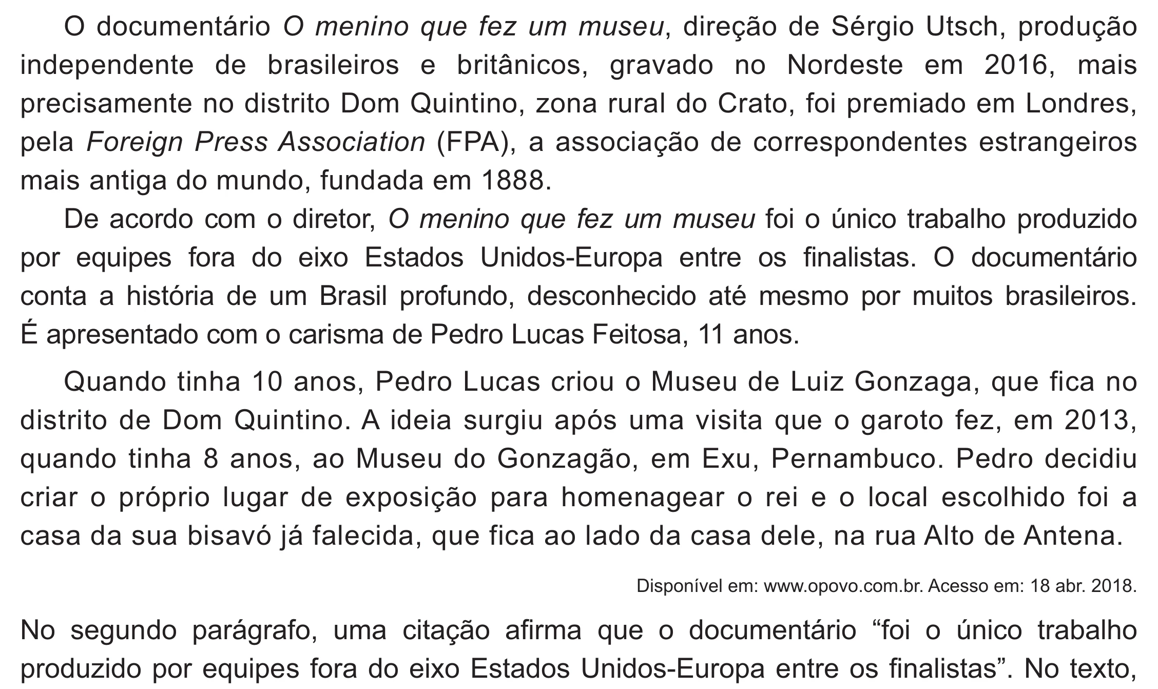 Enunciado original completo da questão 42 do ENEM 2021 - 1º Dia – Caderno 10 – Verde (Libras – Ampliada) – Aplicação Regular, página 37.