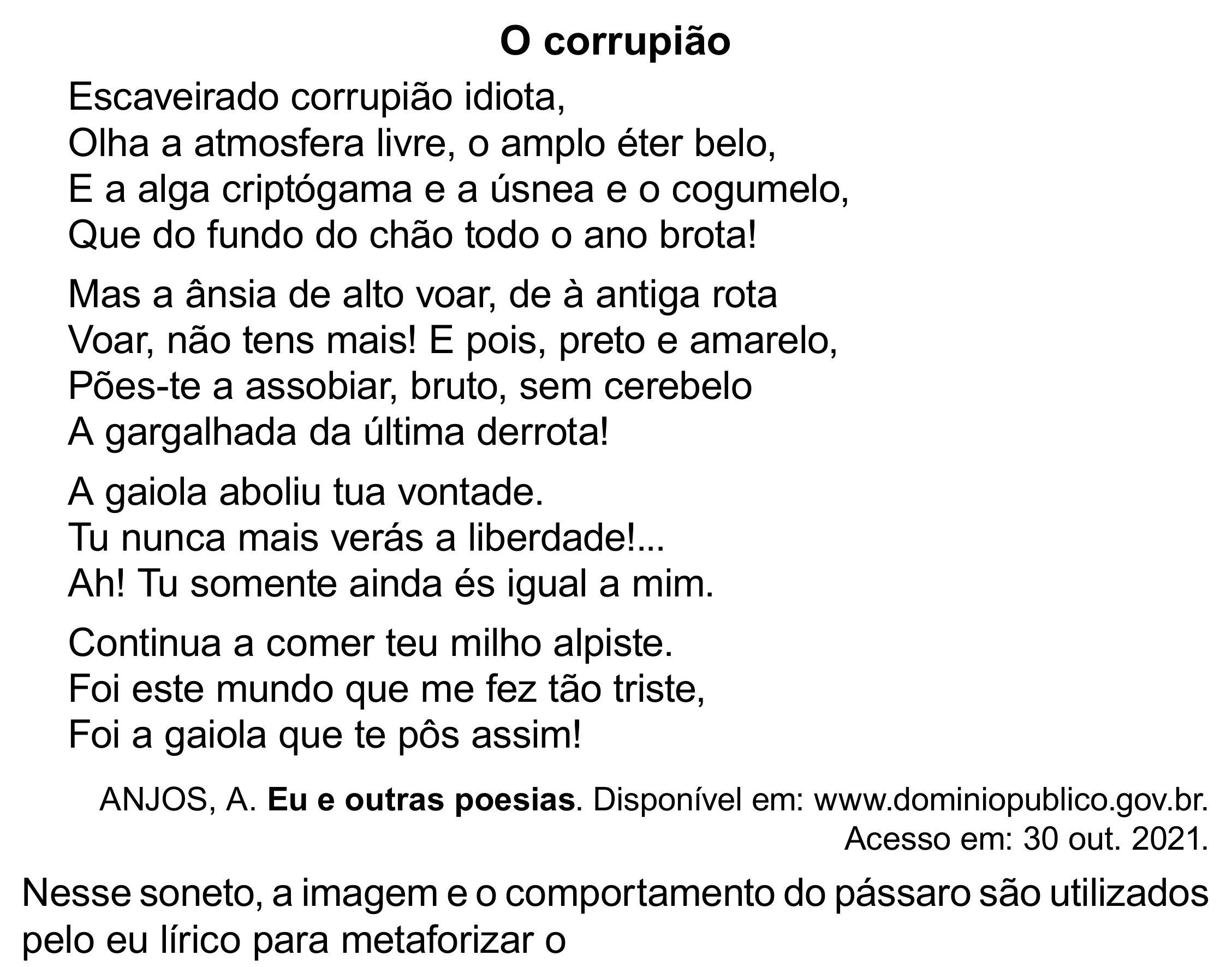 Enunciado original completo da questão 10 do ENEM 2023 - 1º Dia – Caderno 4 – Rosa (Superampliada) – Reaplicação/PPL, página 16.