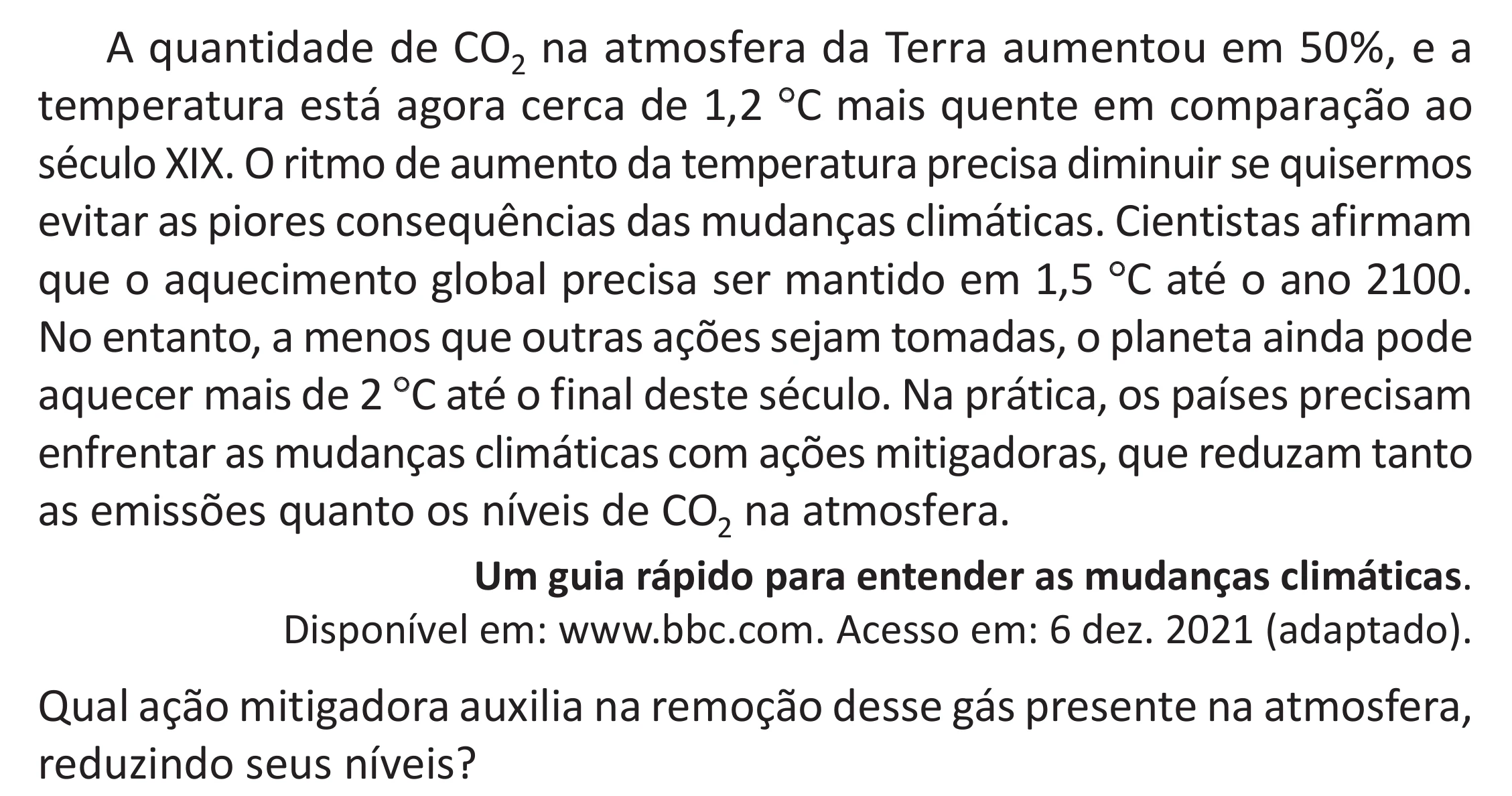 Enunciado original completo da questão 96 do ENEM 2025 - 2º Dia – Caderno 11 – Laranja (Braile e ledor) – Aplicação Regular - (Superampliada), página 7.