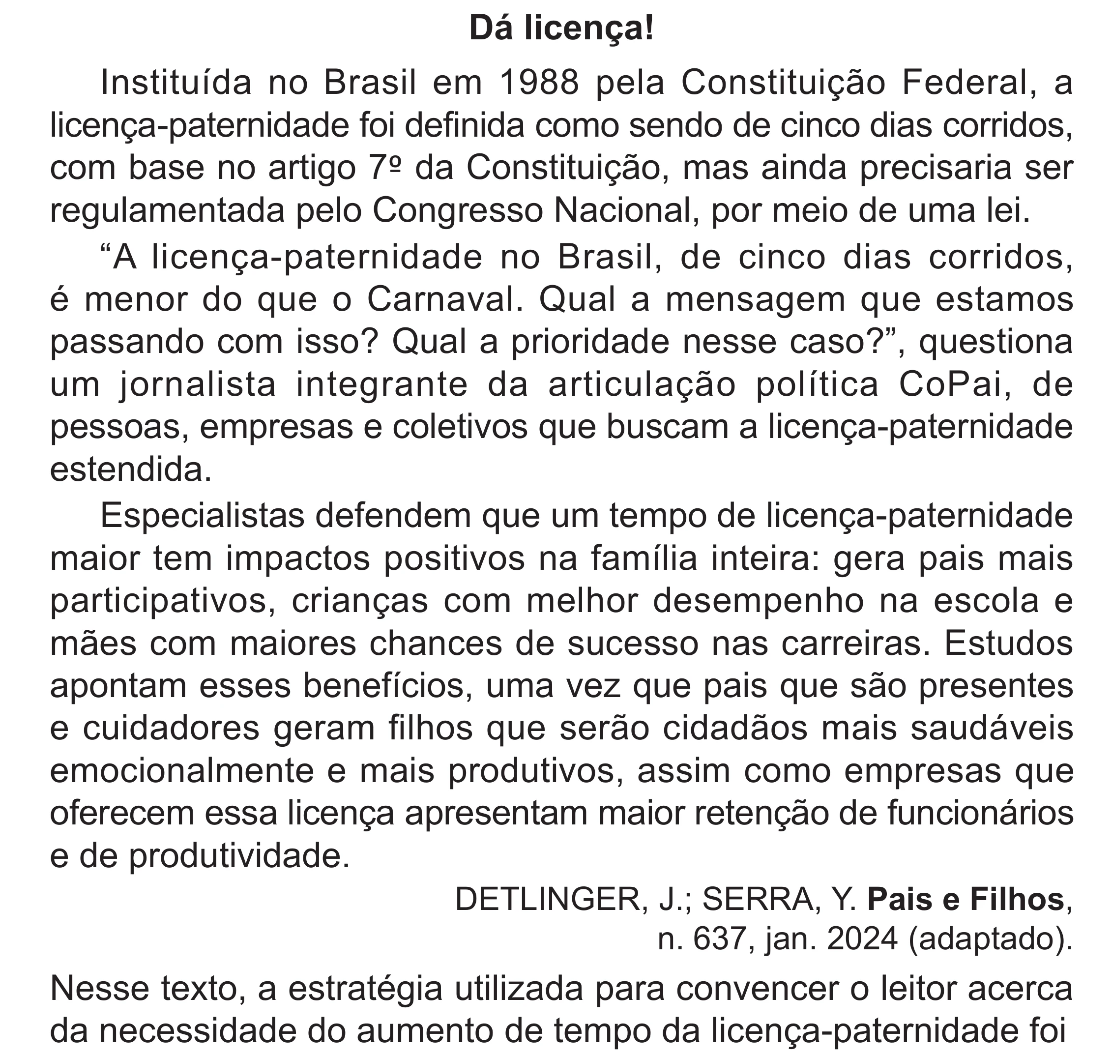 Enunciado original completo da questão 23 do ENEM 2024 - 1º Dia – Caderno 4 – Verde (Superampliada) – Reaplicação/PPL, página 30.