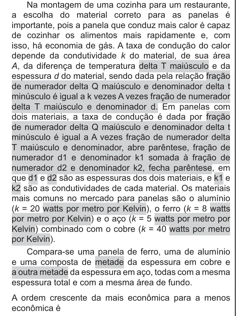Enunciado original completo da questão 126 do ENEM 2021 - 2º Dia – Caderno 11 – Laranja (braile e ledor) – Aplicação Regular, página 13.