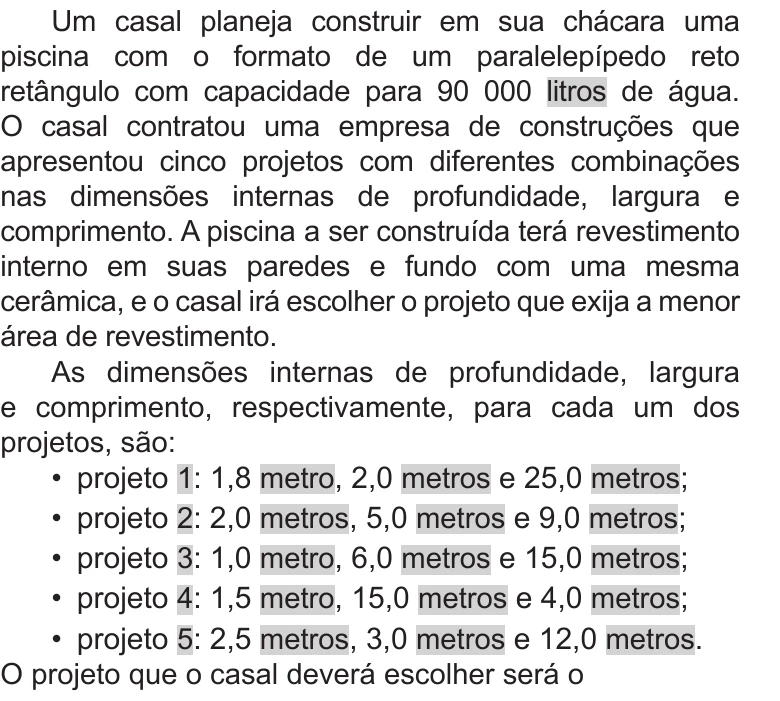 Enunciado original completo da questão 143 do ENEM 2022 - 2º Dia – Caderno 11 – Laranja (braile e ledor) – Aplicação Regular, página 21.