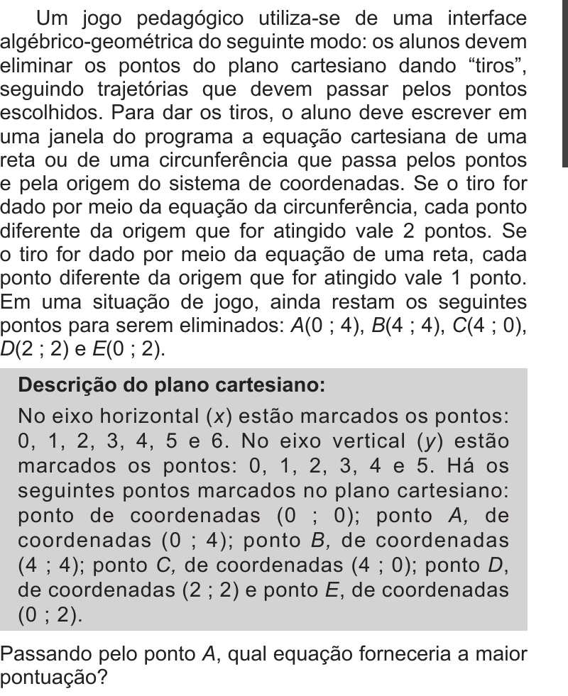Enunciado original completo da questão 166 do ENEM 2018 - 2º Dia - Caderno 11 – Laranja (Braile e ledor) – Aplicação regular, página 25.