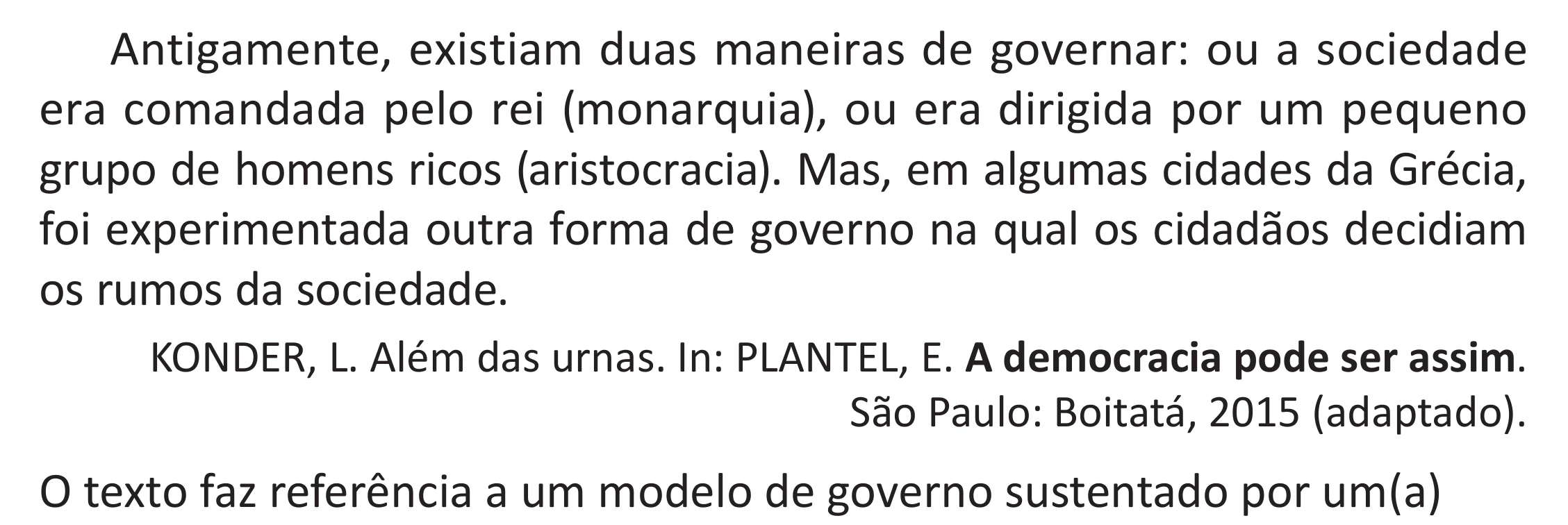 Enunciado original completo da questão 80 do ENEM 2025 - 1º Dia – Caderno 9 – Laranja (Braile e ledor) – Aplicação Regular - (Superampliada) - Belém, Ananindeua e Marituba, página 86.