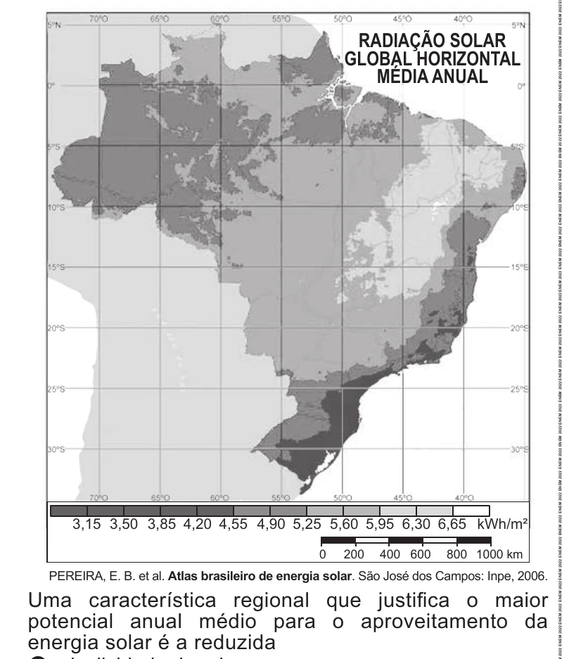 Enunciado original completo da questão 46 do ENEM 2022 - 1º Dia – Caderno 4 – Rosa – Aplicação Regular, página 21.