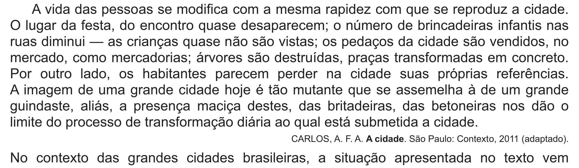 Enunciado original completo da questão 79 do ENEM 2021 - 1º Dia – Caderno 2 – Amarelo (Ampliada) – Aplicação Regular, página 58.