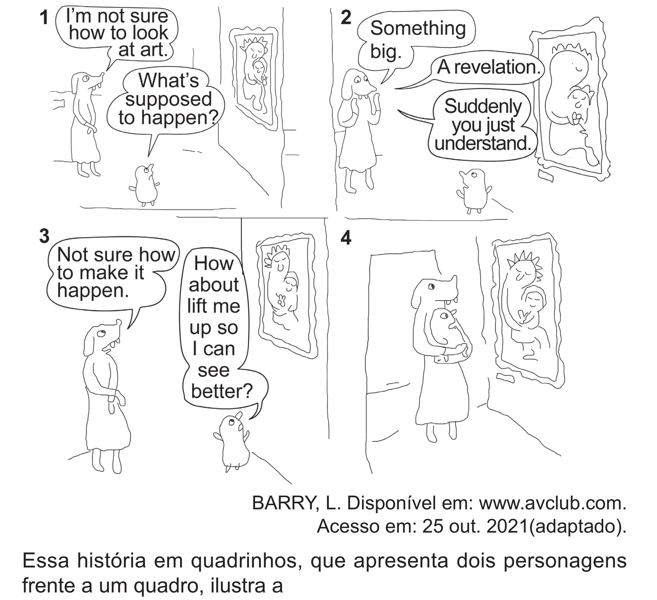 Enunciado original completo da questão 1 (inglês) do ENEM 2024 - 1º Dia – Caderno 4 – Verde (Superampliada) – Reaplicação/PPL, página 3.
