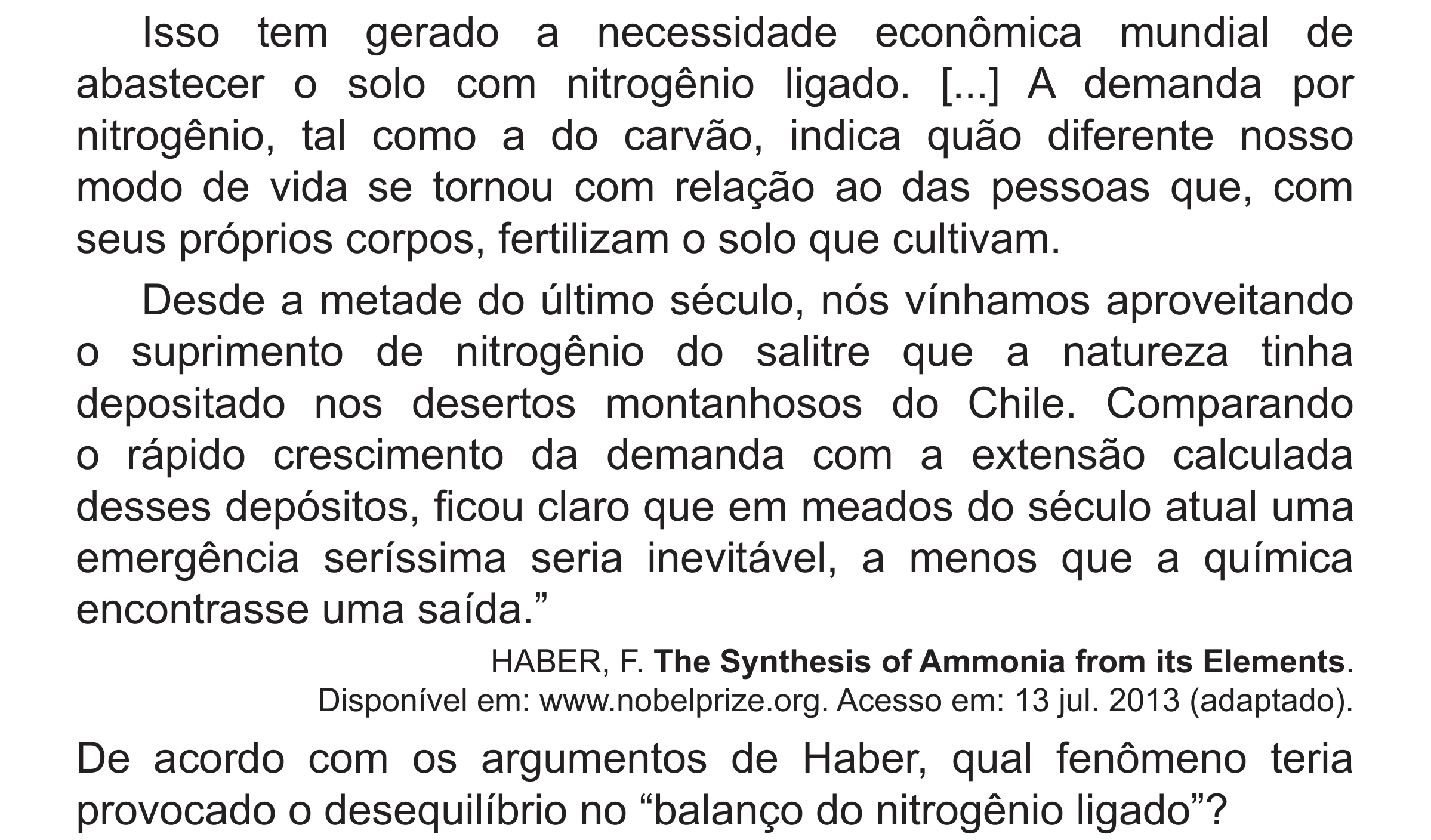 Enunciado original completo da questão 104 do ENEM 2018 - 2º Dia - Caderno 5 – Amarelo (Superampliada) – Aplicação regular, página 13.