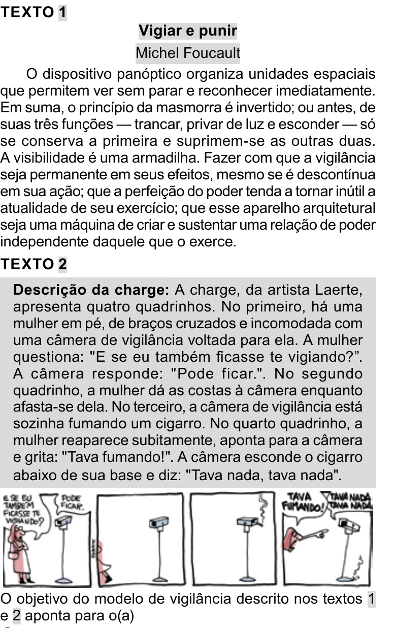 Enunciado original completo da questão 80 do ENEM 2023 - 1º Dia – Caderno 9 – Laranja (braile e ledor) – Reaplicação/PPL, página 29.