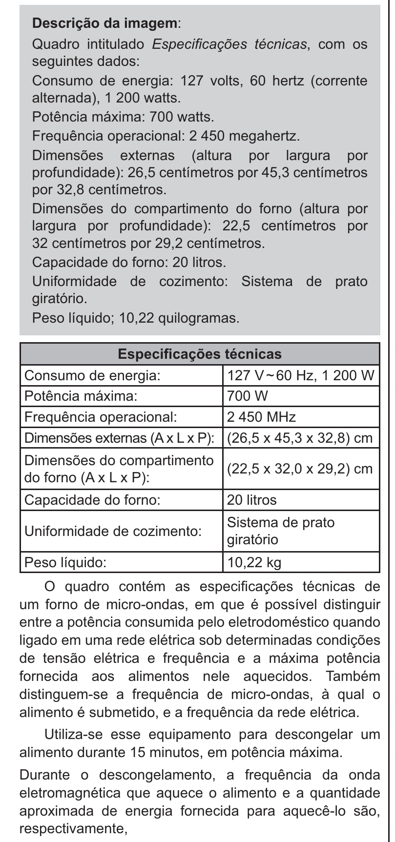Enunciado original completo da questão 98 do ENEM 2021 - 2º Dia – Caderno 11 – Laranja (braile e ledor) – Reaplicação/PPL/Segunda Oportunidade, página 4.