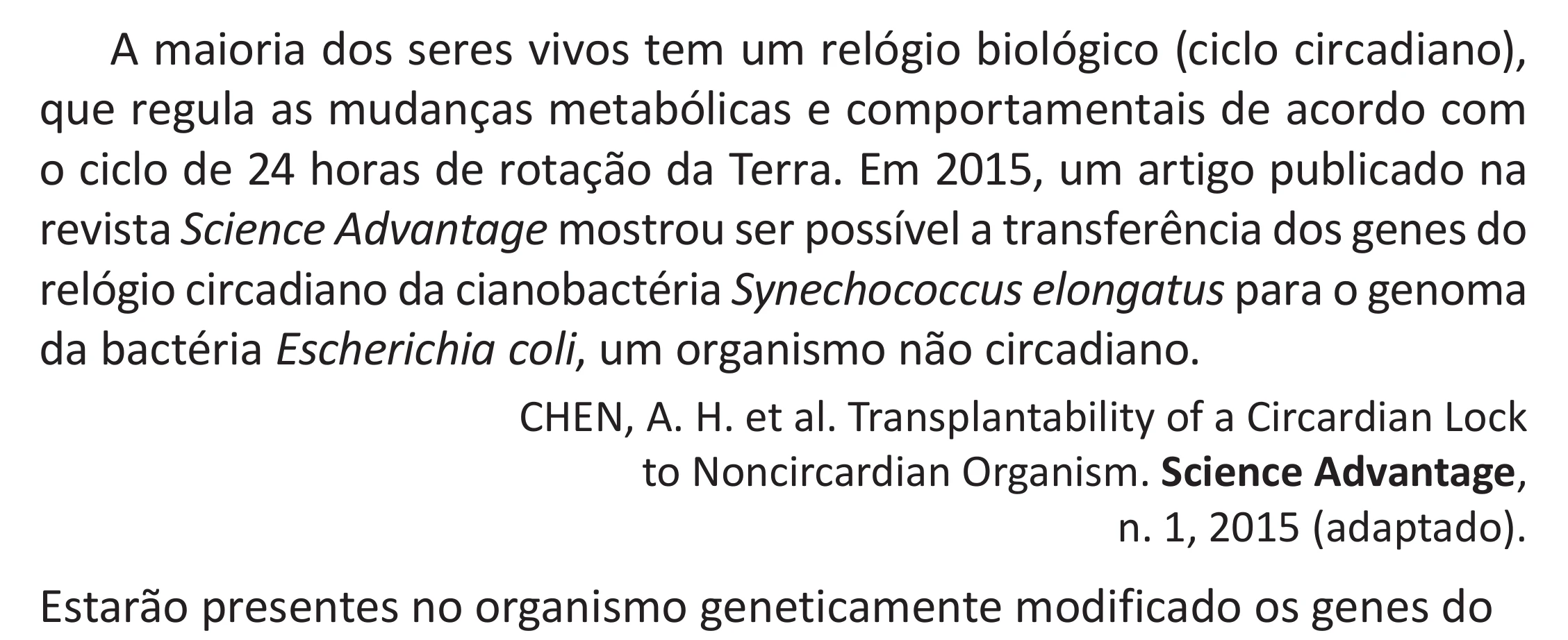 Enunciado original completo da questão 130 do ENEM 2025 - 2º Dia – Caderno 11 – Laranja (Braile e ledor) – Aplicação Regular - (Superampliada), página 43.