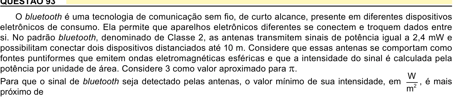 Enunciado original completo da questão 93 do ENEM 2023 - 2º Dia – Caderno 5 – Amarelo – Aplicação Regular, página 2.