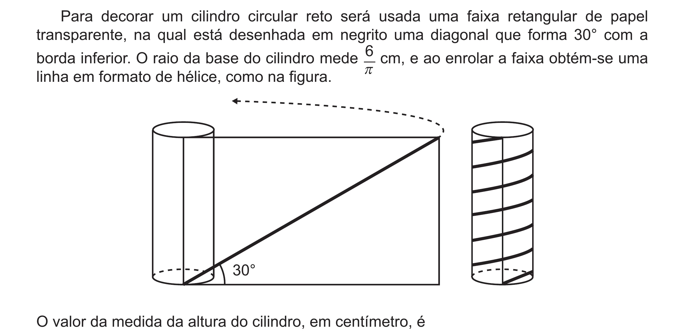 Enunciado original completo da questão 170 do ENEM 2018 - 2º Dia - Caderno 5 – Amarelo (Ampliada) – Aplicação regular, página 54.
