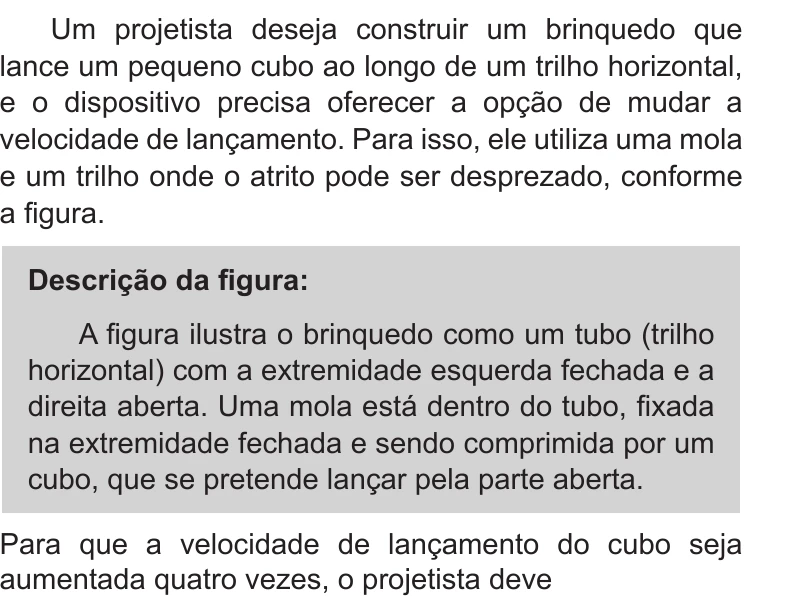 Enunciado original completo da questão 98 do ENEM 2018 - 2º Dia - Caderno 11 – Laranja (Braile e ledor) – Aplicação regular, página 3.
