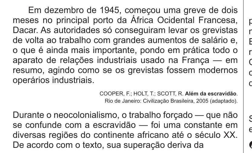 Enunciado original completo da questão 20 do ENEM 2014 - 1º Dia – Caderno 3 – Branco – Reaplicação/PPL, página 8.