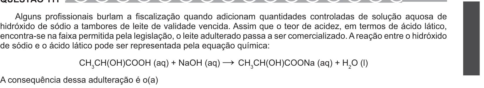 Enunciado original completo da questão 111 do ENEM 2017 - 2º Dia - Caderno 5 - Amarelo – Reaplicação/PPL, página 9.