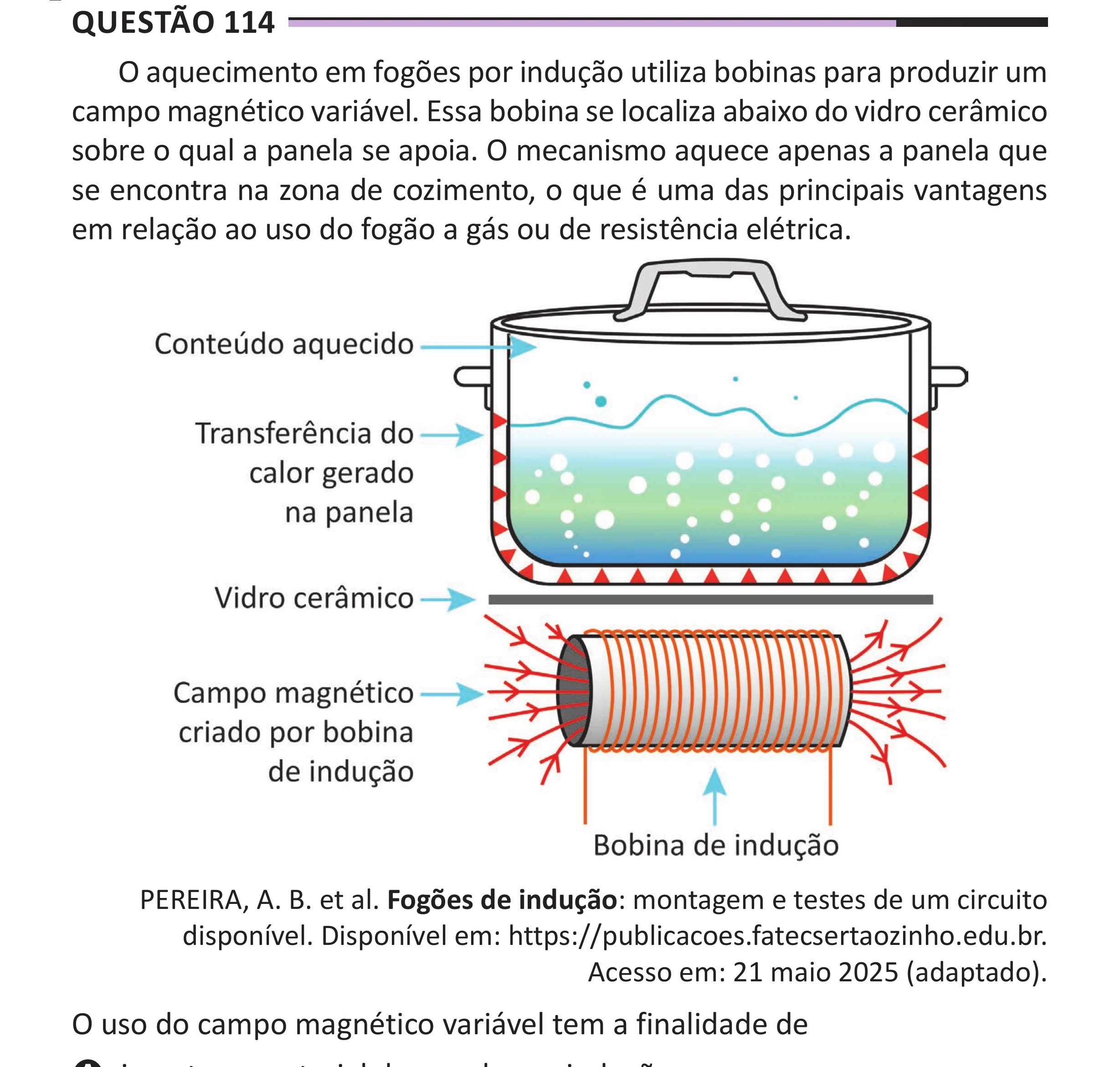 Enunciado original completo da questão 114 do ENEM 2025 - 2º Dia – Caderno 12 – Roxo (Libras) – Aplicação Regular - (Superampliada), página 26.