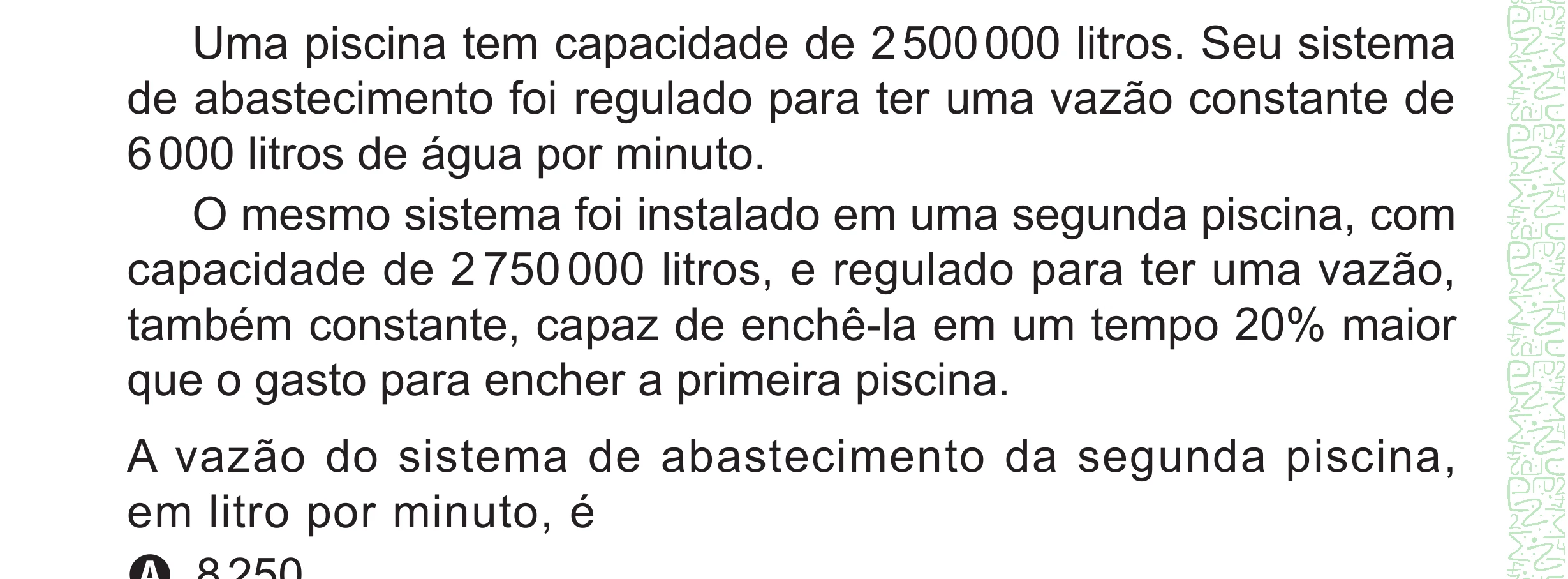 Enunciado original completo da questão 159 do ENEM 2024 - 2º Dia – Caderno 8 – Verde – Aplicação Regular - (Superampliada), página 70.