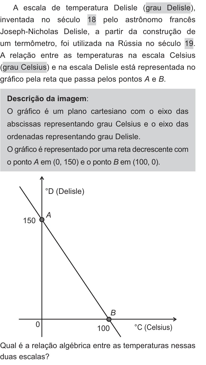 Enunciado original completo da questão 157 do ENEM 2021 - 2º Dia – Caderno 11 – Laranja (braile e ledor) – Reaplicação/PPL/Segunda Oportunidade, página 23.