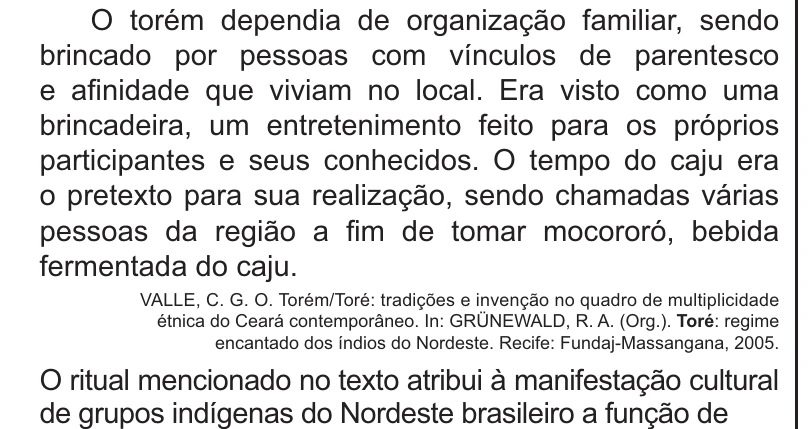 Enunciado original completo da questão 76 do ENEM 2021 - 1º Dia – Caderno 3 – Branco – Aplicação Regular, página 28.