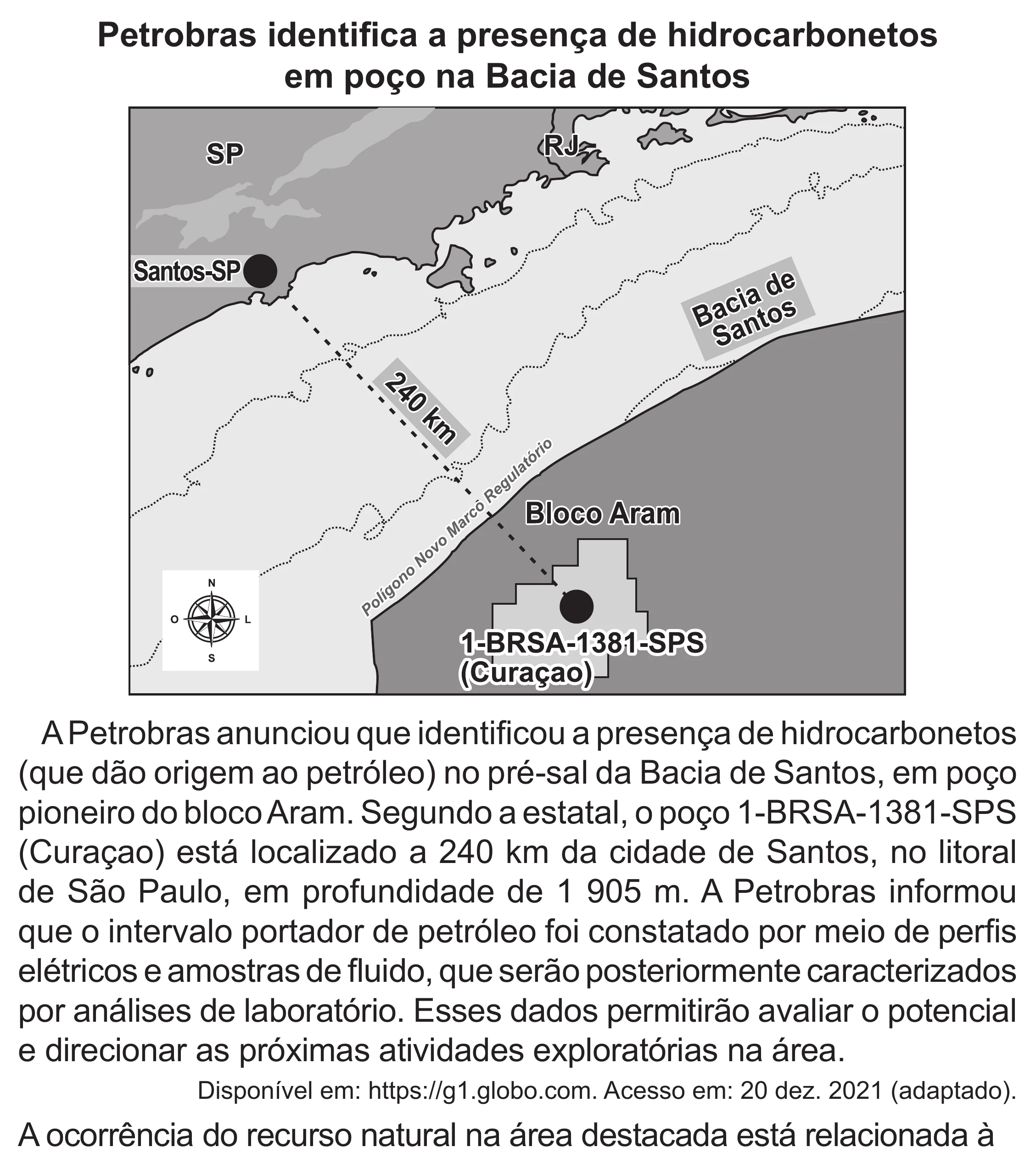 Enunciado original completo da questão 51 do ENEM 2022 - 1º Dia – Caderno 3 – Branco (Superampliada) – Reaplicação/PPL, página 57.