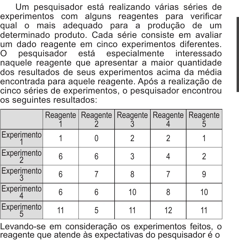 Enunciado original completo da questão 155 do ENEM 2014 - 2º Dia - Caderno 5 - Amarelo – Aplicação regular, página 25.