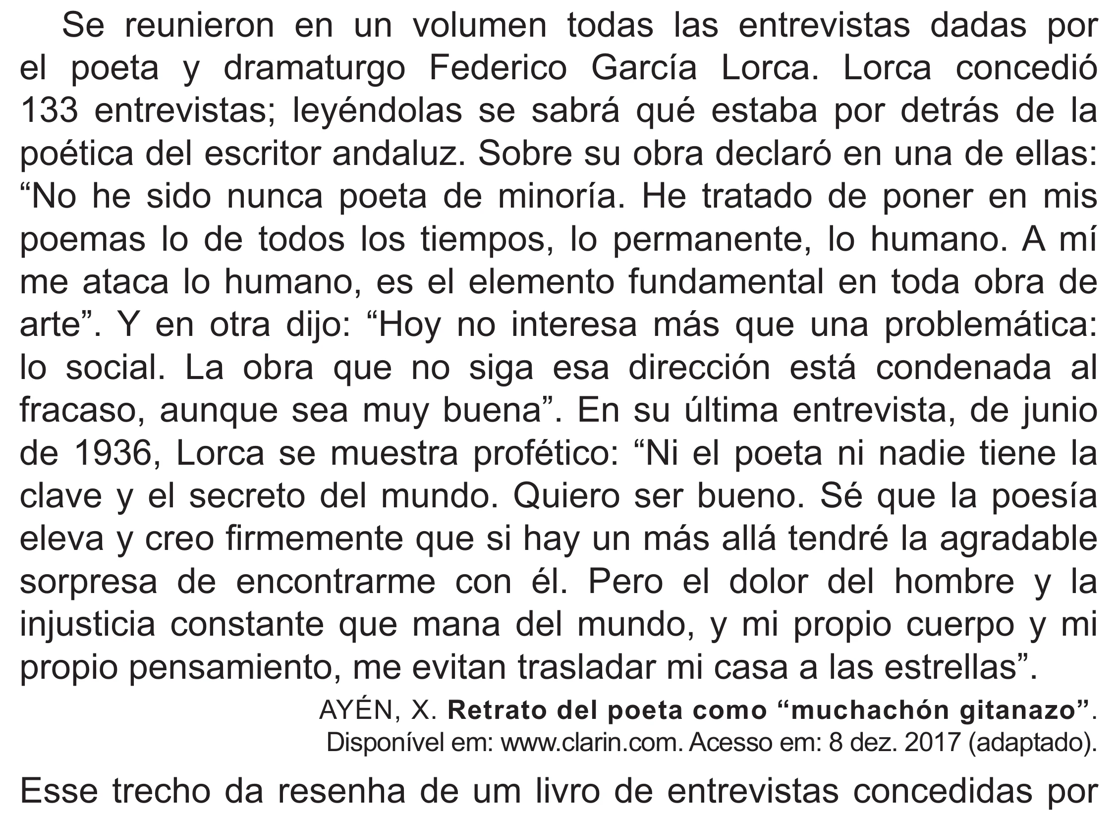 Enunciado original completo da questão 4 (espanhol) do ENEM 2021 - 1º Dia – Caderno 2 – Amarelo (Superampliada) – Aplicação Regular, página 10.
