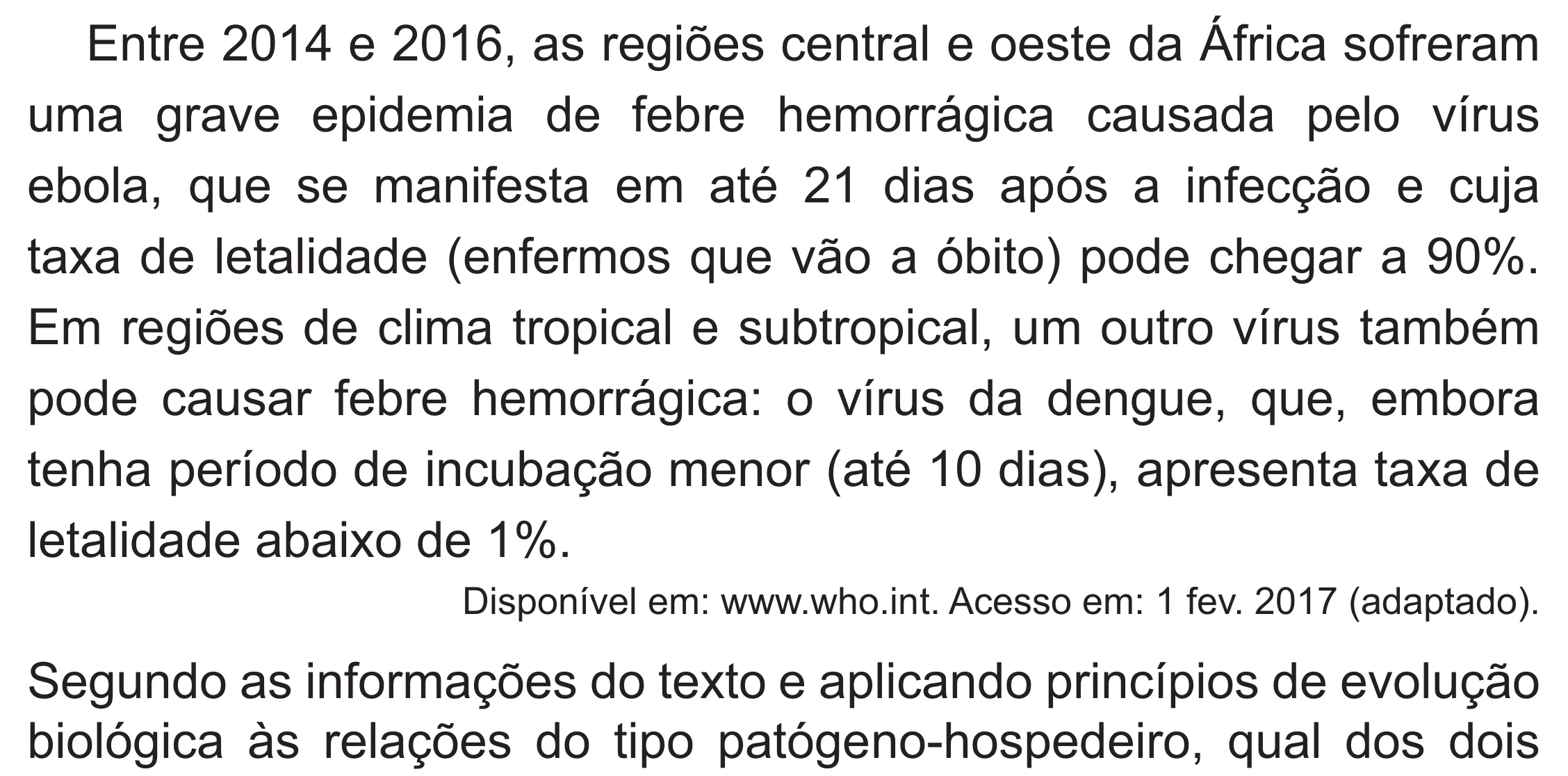 Enunciado original completo da questão 100 do ENEM 2021 - 2º Dia – Caderno 12 – Verde (Libras – Superampliada) – Aplicação Regular, página 10.