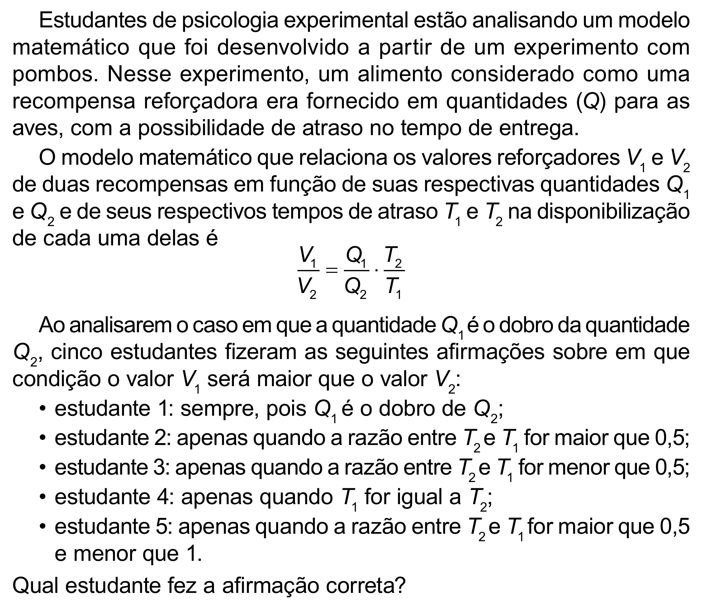 Enunciado original completo da questão 149 do ENEM 2023 - 2º Dia – Caderno 8 – Rosa (Superampliada) – Reaplicação/PPL, página 62.
