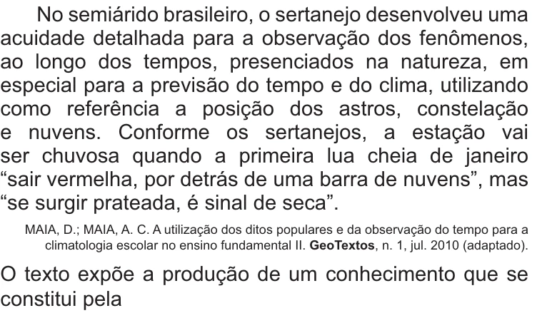 Enunciado original completo da questão 69 do ENEM 2021 - 1º Dia – Caderno 3 – Branco – Aplicação Regular, página 26.
