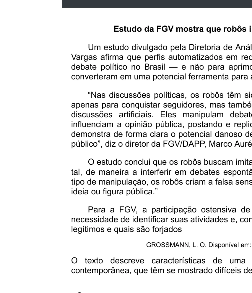 Enunciado original completo da questão 12 do ENEM 2020 - 1º Dia - Caderno 4 – Rosa – Espanhol – Aplicação digital, página 16.