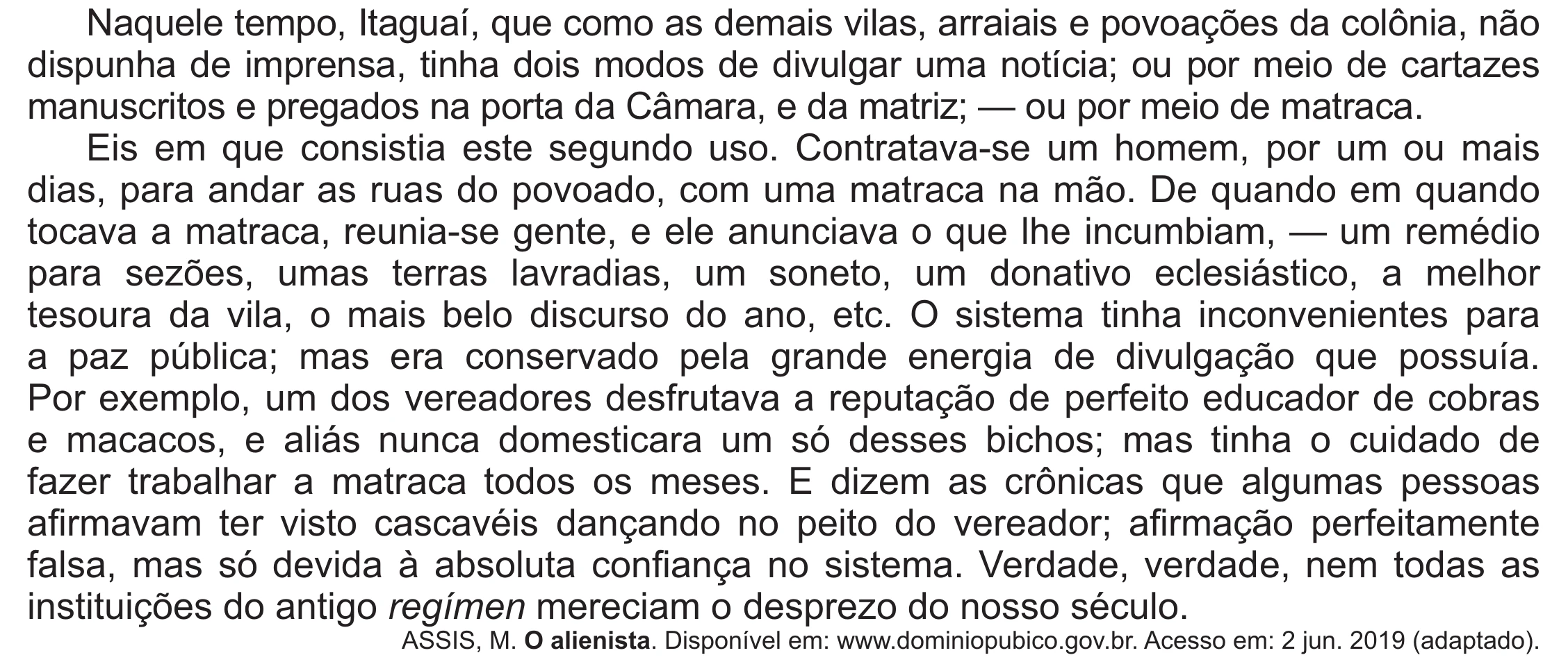 Enunciado original completo da questão 7 do ENEM 2021 - 1º Dia – Caderno 10 – Verde (Libras – Ampliada) – Aplicação Regular, página 11.