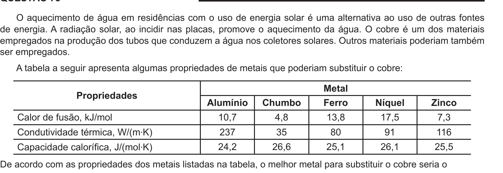 Enunciado original completo da questão 73 do ENEM 2014 - 1º Dia – Caderno 3 – Branco – Terceira aplicação, página 25.