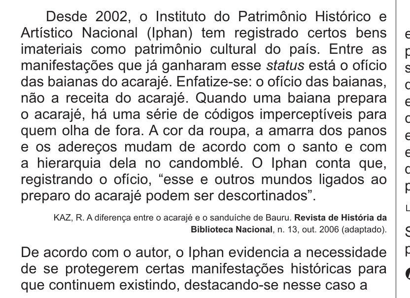 Enunciado original completo da questão 10 do ENEM 2014 - 1º Dia – Caderno 3 – Branco – Reaplicação/PPL, página 5.