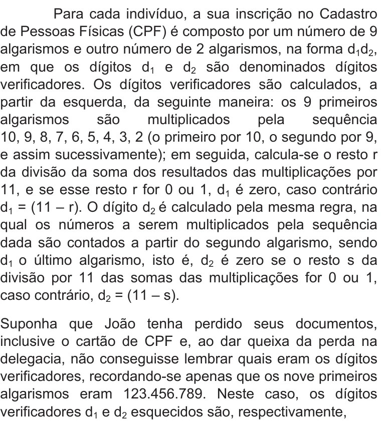 Enunciado original completo da questão 155 do ENEM 2009 - 2º Dia - Caderno 8 - Rosa, página 25.
