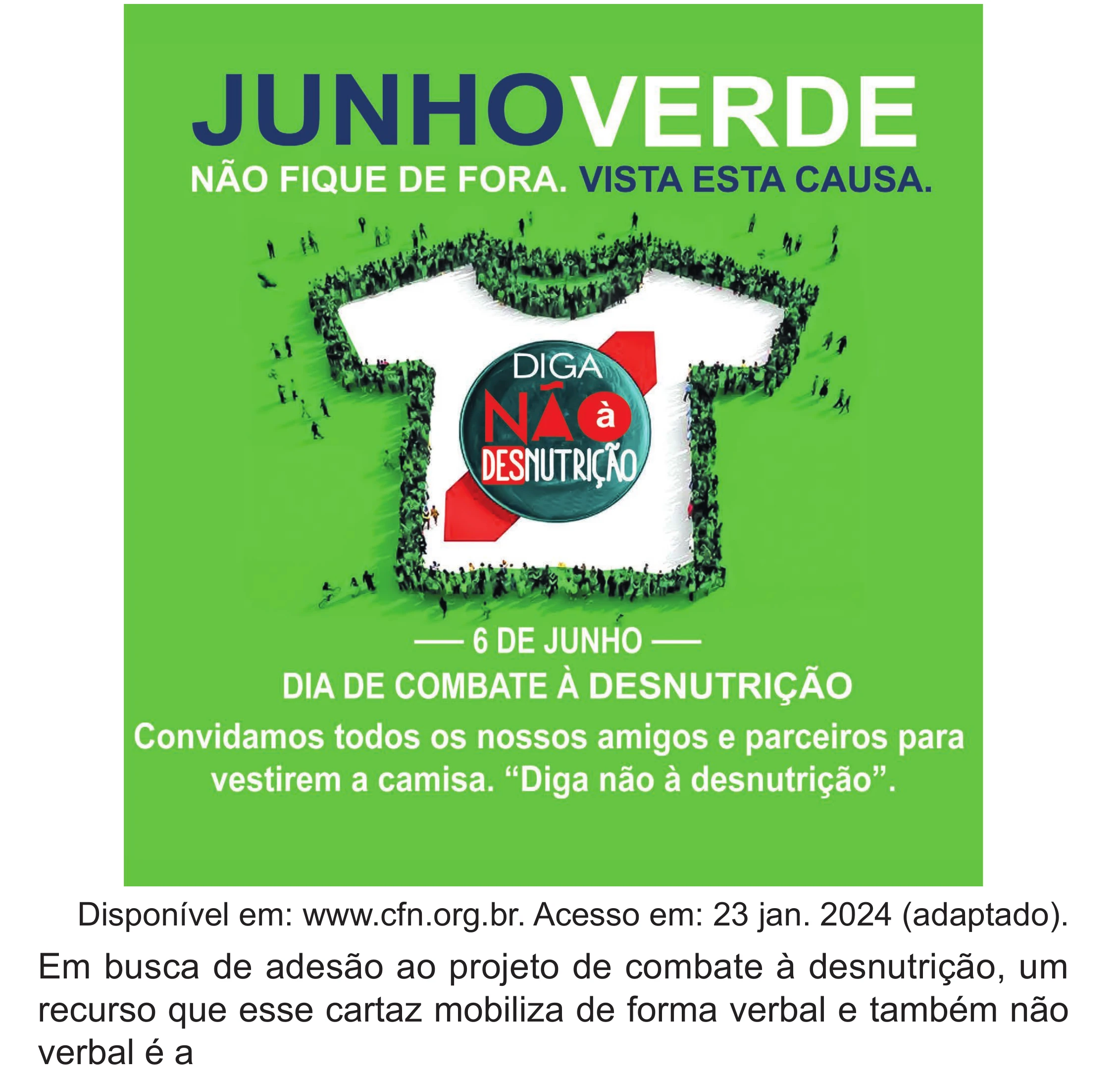 Enunciado original completo da questão 6 do ENEM 2024 - 1º Dia – Caderno 4 – Verde (Superampliada) – Reaplicação/PPL, página 13.