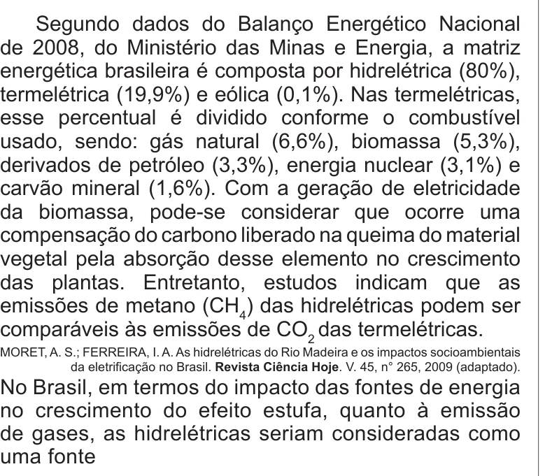 Enunciado original completo da questão 80 do ENEM 2011 - 1º Dia - Caderno 1 - Azul – Aplicação regular, página 27.