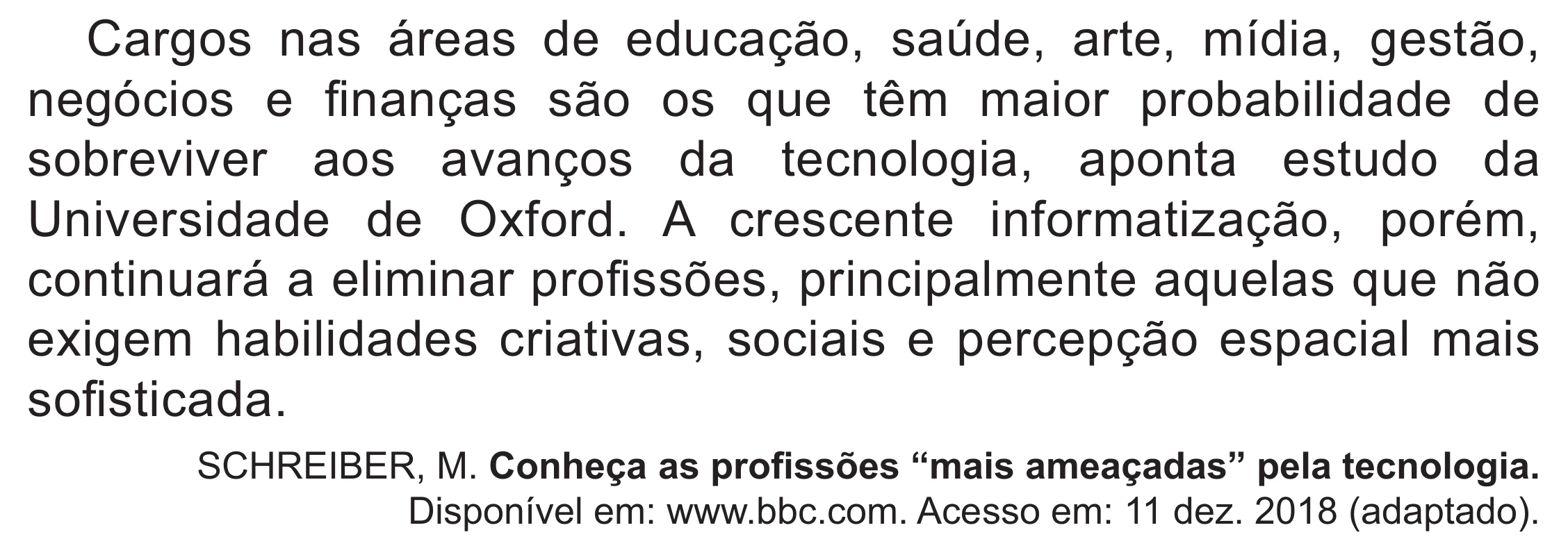 Enunciado original completo da questão 89 do ENEM 2021 - 1º Dia – Caderno 2 – Amarelo (Superampliada) – Reaplicação/PPL/Segunda Oportunidade, página 78.
