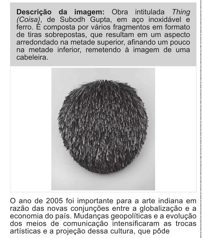 Enunciado original completo da questão 27 do ENEM 2022 - 1º Dia – Caderno 9 – Laranja (braile e ledor) – Reaplicação/PPL, página 13.