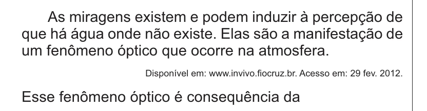 Enunciado original completo da questão 47 do ENEM 2014 - 1º Dia – Caderno 3 – Branco – Reaplicação/PPL, página 16.