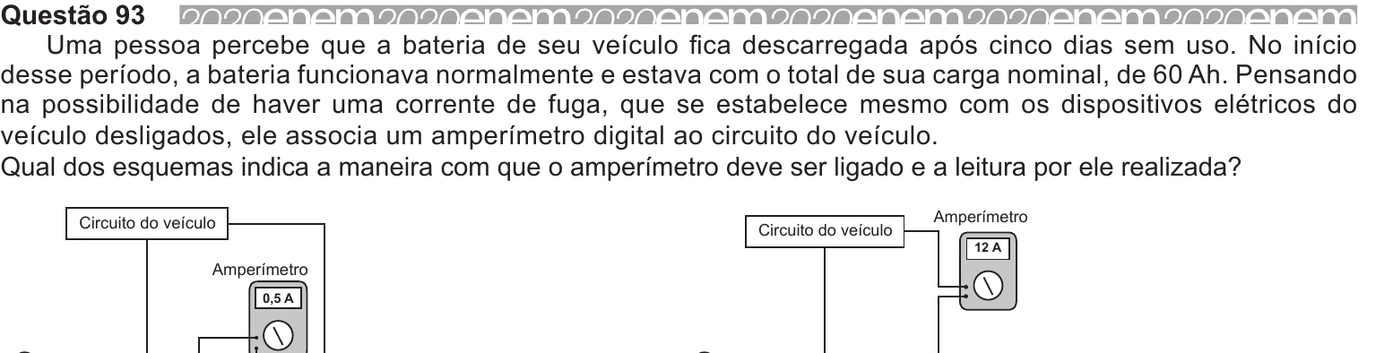 Enunciado original completo da questão 93 do ENEM 2020 - 2º Dia - Caderno 7 – Azul – Aplicação Regular, página 3.