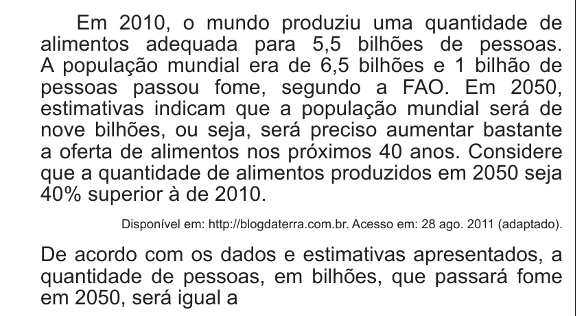 Enunciado original completo da questão 157 do ENEM 2014 - 2º Dia – Caderno 6 – Cinza – Terceira aplicação, página 26.