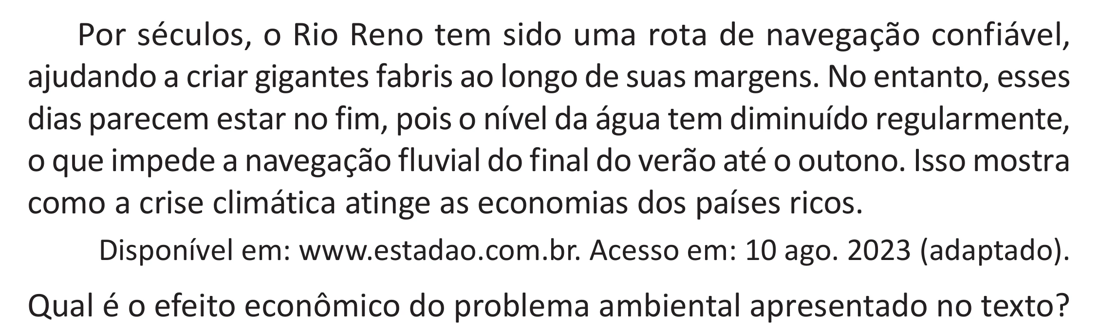 Enunciado original completo da questão 58 do ENEM 2025 - 1º Dia – Caderno 9 – Laranja (Braile e ledor) – Aplicação Regular - (Superampliada), página 67.