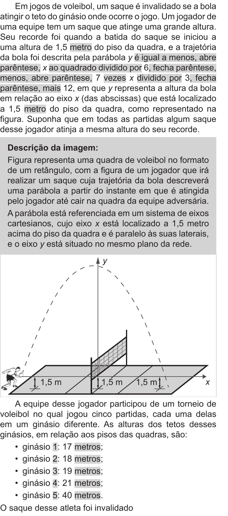 Enunciado original completo da questão 168 do ENEM 2022 - 2º Dia – Caderno 11 – Laranja (braile e ledor) – Aplicação Regular, página 30.