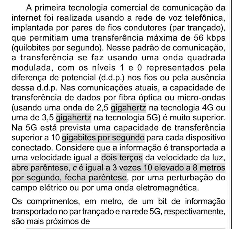 Enunciado original completo da questão 91 do ENEM 2023 - 2º Dia – Caderno 11 – Laranja (braile e ledor) – Reaplicação/PPL, página 2.