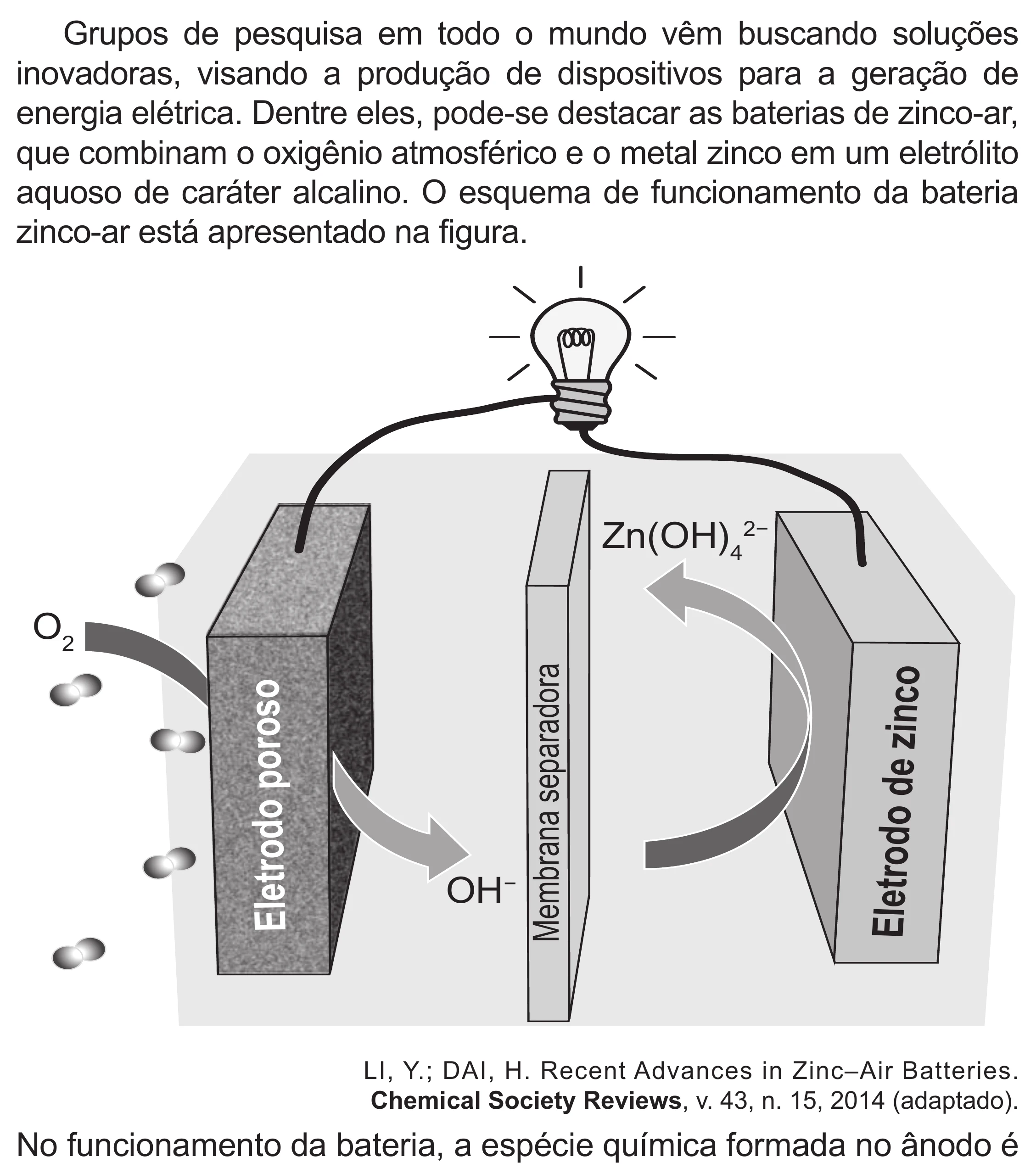 Enunciado original completo da questão 125 do ENEM 2019 - 2º Dia – Caderno 6 – Cinza (Superampliada) – Aplicação Regular, página 33.