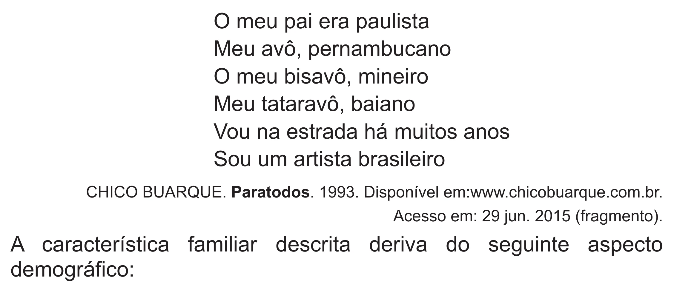 Enunciado original completo da questão 64 do ENEM 2019 - 1º Dia – Caderno 1 – Azul (Superampliada) – Reaplicação/PPL, página 65.