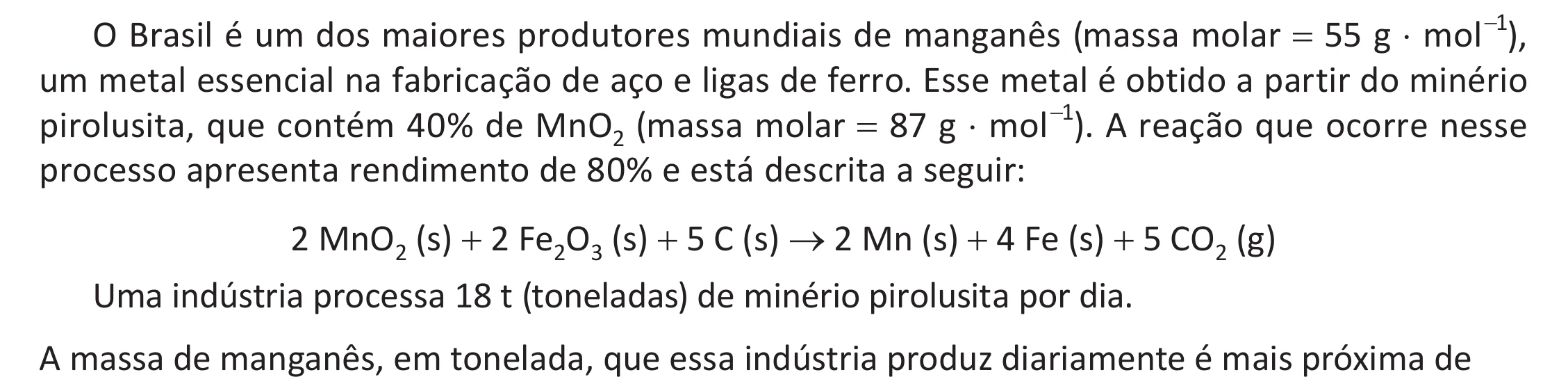 Enunciado original completo da questão 115 do ENEM 2025 - 2º Dia – Caderno 11 – Laranja (Braile e ledor) – Aplicação Regular - (Ampliada) - Belém, Ananindeua e Marituba, página 17.